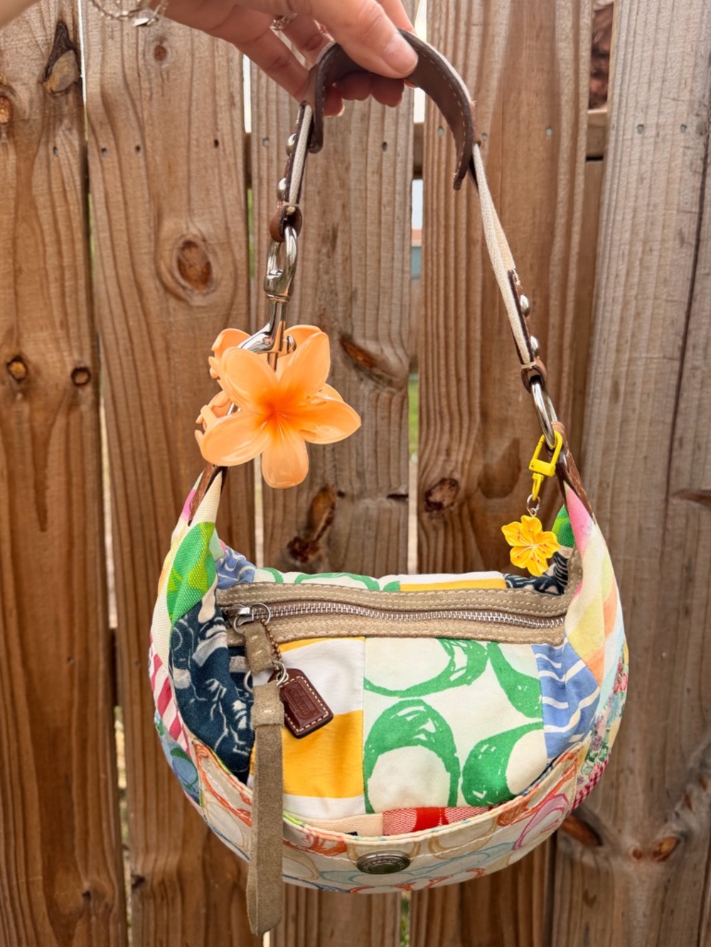 SOLD Vintage COACH Y2K Multicolor Patchwork Hobo Shoulder Bag RARE